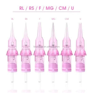 20pcs Box Pink Universal Eyebrow Permanent Makeup Cartridge Needles From Factory