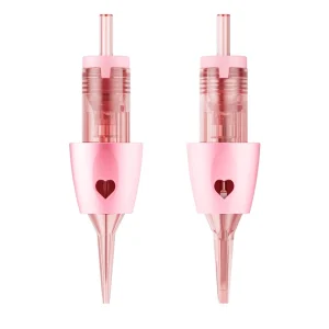 20pcs Box Quality Pink VIPER PMU SMP Sharp Durable Tattoo Needle Permanent Makeup Cartridge With Heart Finger Ledge