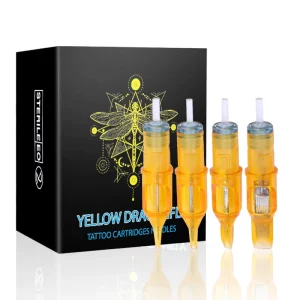 20pcs Disposable Tattoo Cartridge Needles 0.35mm Soft Rebound Membrane Permanent Makeup Body Art Tattoo Needle Cartridge