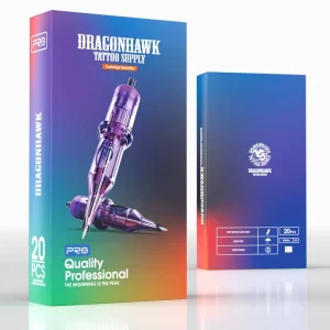 20pcs box 1rl Tattoo Needle Cartridge Permanent Makeup Dragonhawk Universal Tattoo Cartridge Needles Custom Packaging