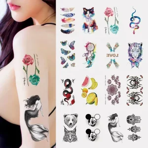 216 Patterns Waterproof Temporary Arm Body Tattoo Sticker Mixed Styles For Men Women Body Art Tattoos Sticker Customized