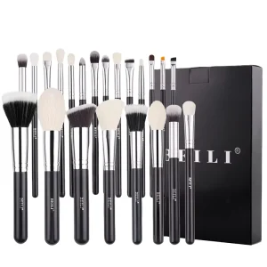 22PCS Natural Goat Hair Makeup Brush Set Eyeshadow Blending Brush Synthetic Custom Precise Concealer Brush with Box
