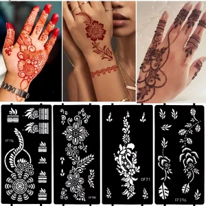 23 Kinds of Henna Painting Templates for Hand and Body Tattoos Suitable for Both Men and Women