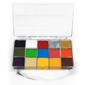 24 Color Square Body Paint Set for Halloween Christmas Face Body Painting Kit for Kid 12 Colors