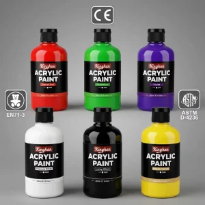 24 Colors 250ml Acrylic Paint Bottle Set with Color Box for Mural Painting and Large Art Projects Heavy Body and High Coverage