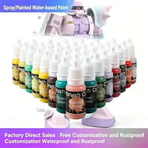 24 Colors Artist Acrylic Paint Set Kit Pigment 30ml Quick Dry Multi Purpose for Art Painting Paper Glass Canvas Water Color