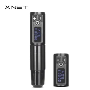 2400mAh 4.0mm Stroke Electric Tattoo Gun Professional Wireless Rotary Tattoo Pen Machine with Double Battery for Body Art