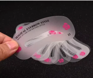 24pcs Magic Eyebrow Stencils Set Cruelty Free Pink & White All Skin Types Eyebrow Shaping Kit