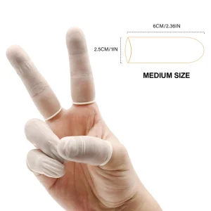 250G Latex Finger Cots, Disposable Finger Gloves for Cleaning and Beauty