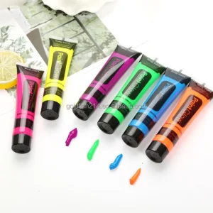 25ml UV Glow in the Dark Neon Blacklight Face Body Paint Reactive Fluorescent for Christmas Halloween Party Non toxic