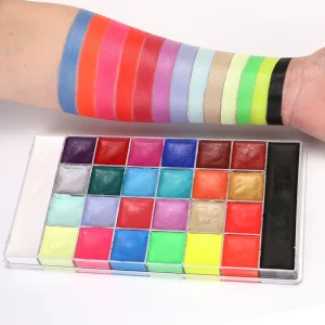 26 Color Body Painting Palette Halloween Makeup Art Paints Face and Body Paint Supplies for Oil Painting