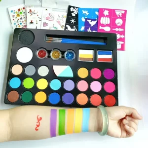 26 Colorful Party Face & Body Painting Kit for Children Washable Glow in Dark Body Art Set