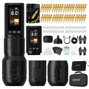 270 2400mAh 4.0 4.5mm Stroke Brushless Motor Professional Tattoo Gun Set Wireless Tattoo Pen Machine Full Kit