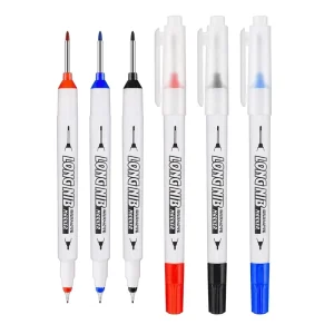 2mm Long Head Permanent Markers Deep Hole Pen Round Toe Brush Tip Long Nib Almost Any Surface