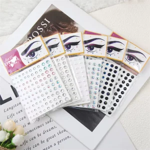 3-6mm Face Jewels Self Adhesive 3D Acrylic Pearl Glitter Eyeshadow Decorative Rhinestone Sticker for Makeup Art