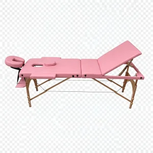 3 Section Massage Table Portable Foldable Wooden Spa Bed Height Adjustable for Massage Clinic