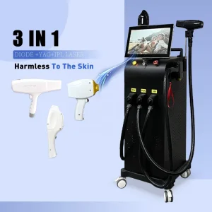 3 in 1 808 Diode Laser+IPL+ND YAG Laser Hair Removal Tattoo Removal Skin Whiten and Rejuvenation Beauty Machine