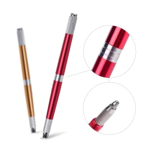 3 in 1 Eyebrow Microblading Pen Manual Eyebrow Makeup Tattoo Kit Eyebrow Lip Tattoo Aluminum Alloy Tools