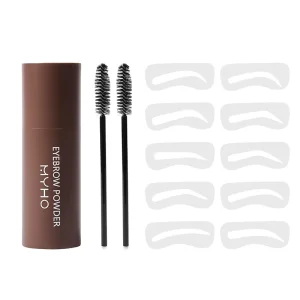3-in-1 Waterproof Eyebrow Stamp Stencil Kit Eyebrow Definer Eyebrow Filler Powder Seal Women’s Makeup Tool