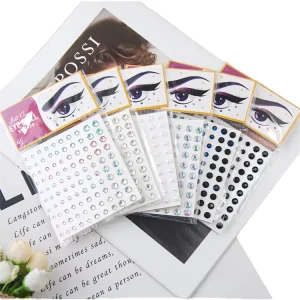 3 to 6mm Face Jewels Self Adhesive 3D Acrylic Pearl Glitter Eyeshadow Decorative Rhinestone Sticker Makeup Art Decoration