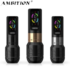 3.5mm/4.0mm Stroke Brushless Motor Professional Wireless Tattoo Pen Machine with 34mm/42mm Grip for Body Art
