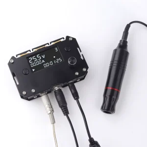 3.5mm Stroke Rotary Tattoo Pen Machine Kit with 5A LCD Digital Display Wired Tattoo Power Supply