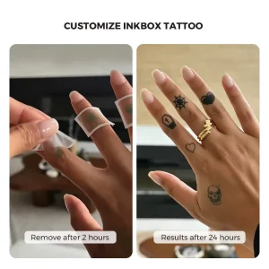 30*30 mm Custom No Water Natural Waterproof Semi-Permanent Realistic Temporary Tattoo Design Print Sticker