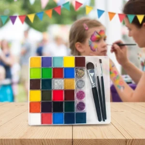 30 Color Mineral Based Glow in the Dark Face & Body Paint Pigments For Children CE Certified Body Painting Supplies