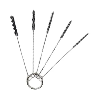 304 Stainless Steel Nylon Tattoo Machine Tube Tip Cleaning Brush Set Airbrush Air Gun Spray Tips Essential Cleaner Kits