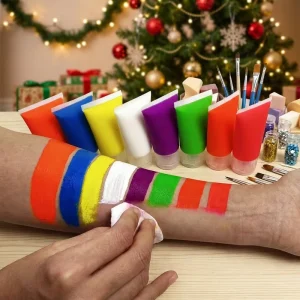 30ML Neon Fluorescent Face Paint Kit for Kids Halloween Party Safe Glow in Dark Face & Body Paint