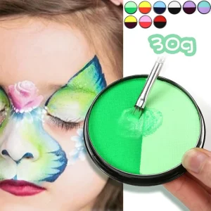 30g Water Activated Face Paint Water Based Single Cake Professional Face Body Paint for Costume Halloween Cosplay Painting
