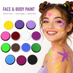 30g Water Soluble Face Body Paint Custom Logo Washable Halloween Christmas Face Paint Bulk Supply
