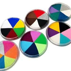 30g Wheel Rainbow Safety Non toxic Face Paint Body Painting Supply with Split Safety Certification