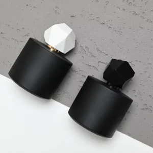 30ml 50ml 100ml Matte Black Short Cylindrical Glass Perfume Bottle for Boutique Scent Brand