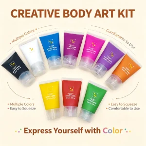 30ml Water Based Silicone Natural Plant Based Non Toxic Children Body Painting Supplies with Customized Colors