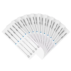 316 Medical Stainless Steel Premium Tattoo Needles with Blue Sterilized Card Inside