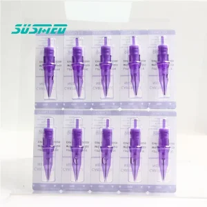 316 Stainless Steel Body Art Purple Tattoo Needle 10pcs Safe 1001RL 1003RL Scalp Micropigmentation Permanent