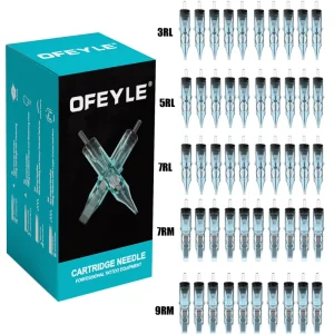 316 Stainless Steel Permanent Tattoo Needle Cartridges for Body Art 3.5mm Length 100% EO Gas Sterilized 0.35mm