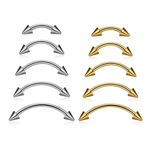 316L Stainless Steel Lips Ring C Rod 16G Labret Lip Stud Eyebrow Piercing Jewelry Body Jewelry for Women