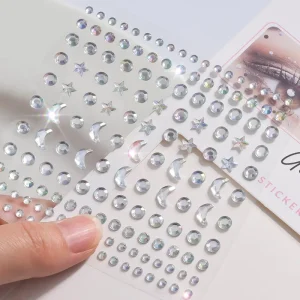 325pcs Clear Diamonds Tattoos Stickers Face Rhinestones Tattoo for Party Body Eye Makeup Gem Accessories
