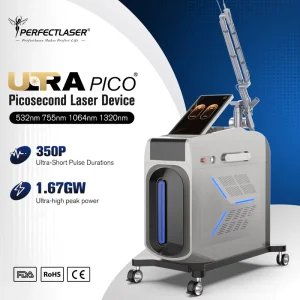350P Pico Laser Permanent Tattoo Removal for All Skin Type Machine Picosecond Laser Nd Yag Q Switch Carbon Peeling