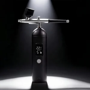 35PSI Dual Action Copper & ABS Airbrush Kit Rechargeable Auto Stop for Nail Art and Cake Airbrush Artists