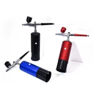 35PSI Rechargeable Portable Handheld Cake Decoration Air Brush Gun with Dual Action Control Multi-Nozzle Replaceable Battery