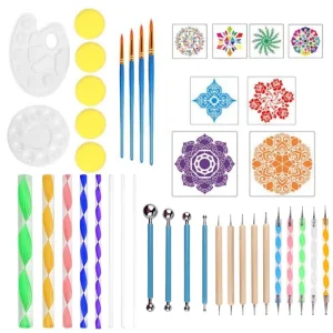 36pcs Metal Mandala Dotting Tools Set for Painting Rocks & Pottery Portable Multifunction Embossing Kit Handwork Supplies