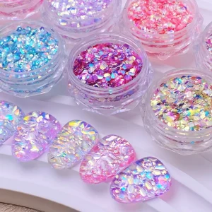 3D Bead Bubble Glitter Bulk Chunky Iridescent Glitter for Resin Art Body Hair Nail Slime Tumblers