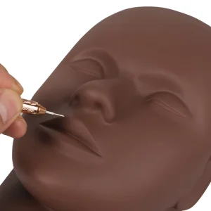 3D Mannequin Head Soft Silicone Microblading Permanent Makeup Eyebrow Lip Mannequin Tattoo Practice Model