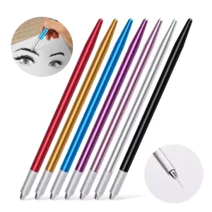 3D Microblading Tattoo Needles Double Eyebrow Manual Pen Made of Durable Plastic