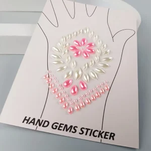 3D Pearl Gems Jewels Stickers Self Adhesive Paper Face Hand Body Makeup Rhinestone Waterproof