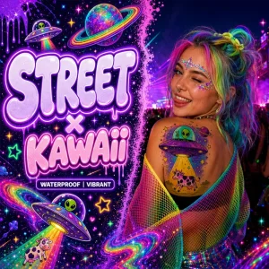3D Realistic Graffiti Street Temporary Tattoo Stickers Waterproof Long Lasting Body Art Fake Tattoo Custom Design Tattoo Sticker
