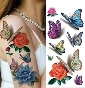 3D Realistic Indian Body Tattoo Stickers Lifelike Waterproof Eco-friendly Paper Material Durable Party Festival